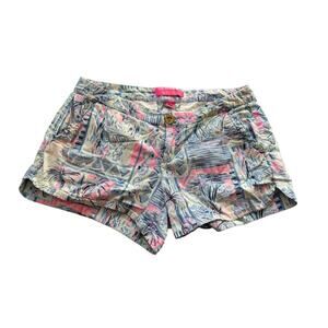 Lilly Pulitzer Aide Ruffle Pocket Whisper Blue Yeah Bouy, Stretch shorts, size 4
